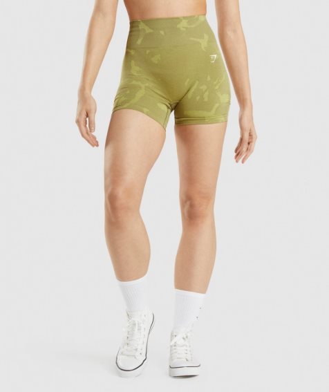 Szorty Gymshark Adapt Camo Seamless Damskie Oliwkowe | PL 954SBN